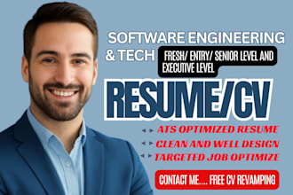 write ats optimized software engineering resume and tech cv