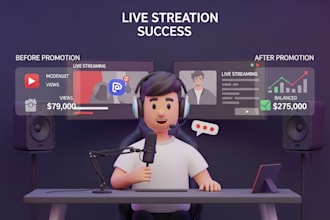 get real viewers, likes and  chat activity on your youtube live stream