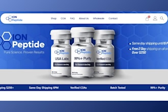 build peptide website, research peptide website, sarms woocommerce peptide store