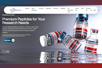build peptide website, research peptide website, sarms woocommerce peptide store