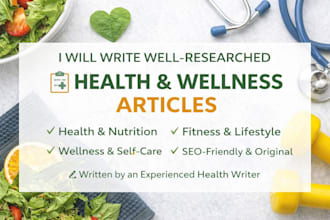 write evidence based health and wellness articles writing