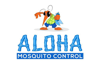 make unique eye catching fun logo for aloha mosquito control