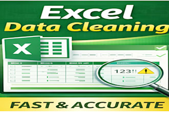 do excel data cleaning, formatting, and error fixing