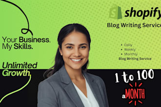 write SEO blog posts optimised for shopify stores
