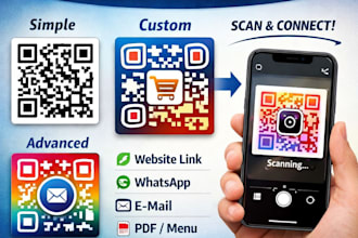 generate qr code with custom design with logo