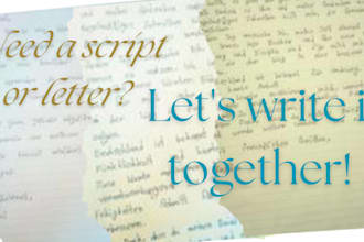 handwrite letters and notes