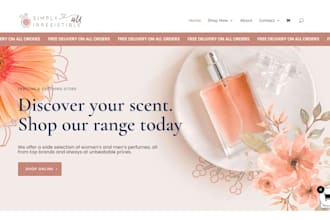 build perfume website fragrance shopify store design