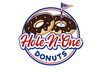 design acknowledged and trusted pops donuts logo