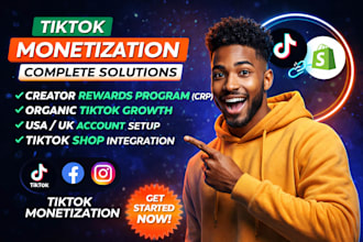 do complete tiktok monetization organically  creator in creator rewards account