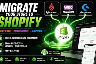migrate lightspeed website to shopify, woocommerce shopware migration to shopify