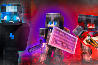 make high quality and cinematic minecraft thumbnail art