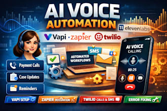 build ai voice agents with zapier vapi elevenlabs  and twilio automation