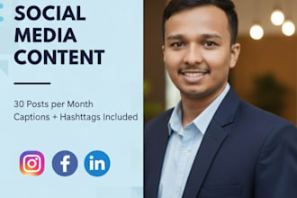 complete monthly social media content with posts
