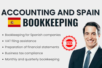do spain tax return service, bookkeeping, vat filling for spanish  smes