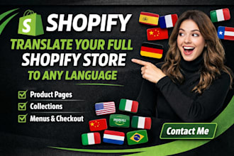 do shopify store translation in english german dutch french multingual website