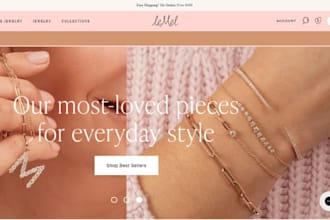 jewelry shopify store women fashion handmade jewelry website dropshipping store