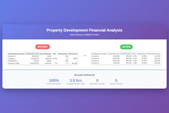 provide data cleanup and validation