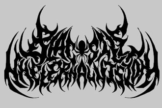 draw a metal band logo