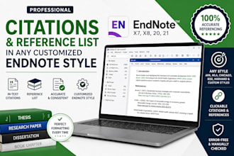 edit your citations and reference list in any customized endnote style