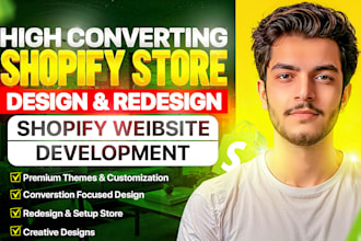 design or redesign a high converting shopify dropshipping store
