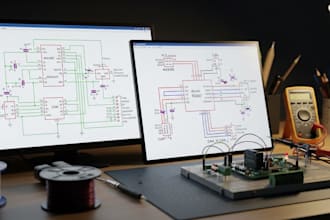 design pcb schematic, layout, and build rs485 communication hardware prototype