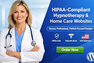 build hypnotherapy hipaa compliant non medical home care wordpress website USA