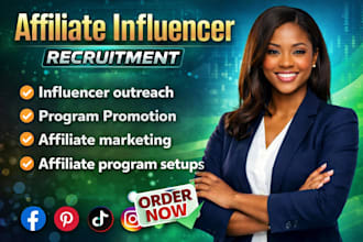 recruit targeted affiliates and influencers to grow your affiliate program