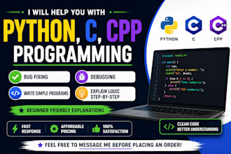 debug and fix python c and cpp code