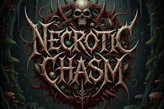 create a brutal death metal logo