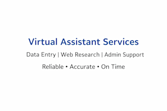 be your virtual assistant for data entry and tech support