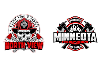 design unique fire fighter logo