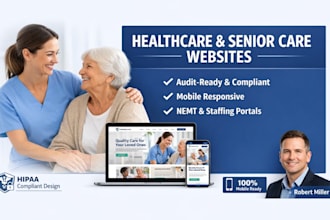 design a healthcare, senior care, nemt, or medical staffing website
