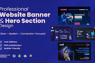 design website banner and landing page