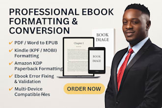 format and convert your ebook for kindle, epub, and KDP