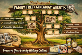 build a professional family tree or genealogy website family tree design