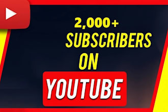 guarantee youtube channel promotion 2,000 for more subscriptions