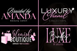 feminine hair beauty feminine hair extension beauty salon boutique logo