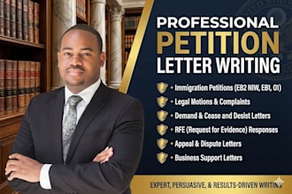 draft your eb2 niw or eb1a petition cover letter and legal argument