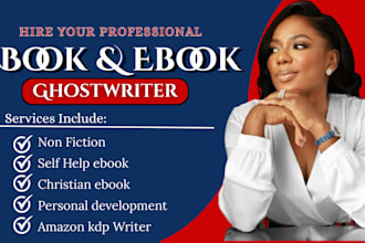 be book and ebook ghostwriter, ghost book writer, nonfiction ebook writer