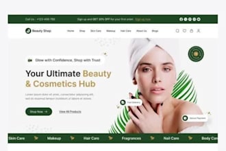 beauty shopify store cosmetic website spa website skin care website