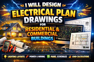 design electrical plan drawings for residential and commercial buildings