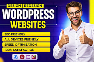 be your expert wordpress developer to design or fix your website