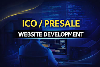 build responsive crypto landing ico website ido landing token sale presale page
