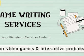 write videogame stories, creative writing