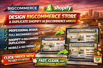 design bigcommerce store, duplicate shopify website and bigcommerce website