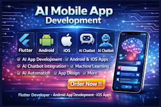 do ai mobile app development with flutter for android, ios, and ai chatbox
