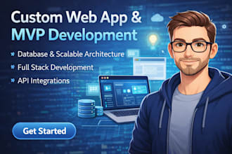 build a custom responsive web app or mvp with database