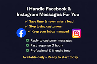handle your facebook and instagram messages professionally