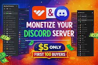 setup monetized discord server with whop in 24 hrs, crypto, nft, gaming discord