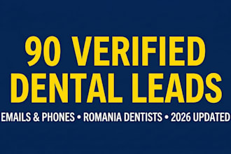 provide 90 verified dental leads